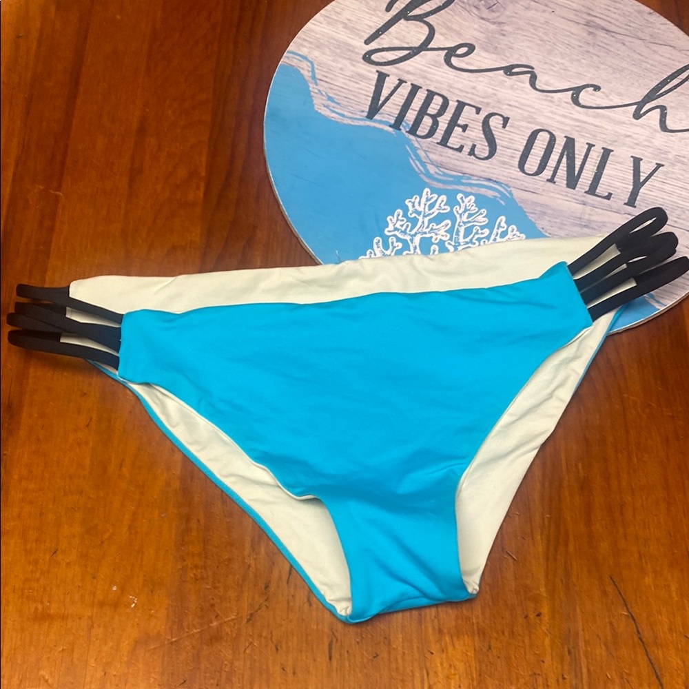 L*Space Turquoise and Lt Green Bikini Bottom